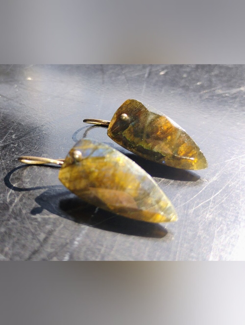 Labradorite Faceted Earrings